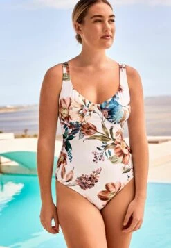Next Tummy Control Dd Wired Standard - Bañador - White Floral