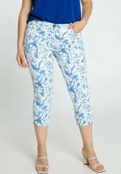 7/8-Mit Batikmuster Und 5 Taschen - Vaqueros Slim Fit - Blue