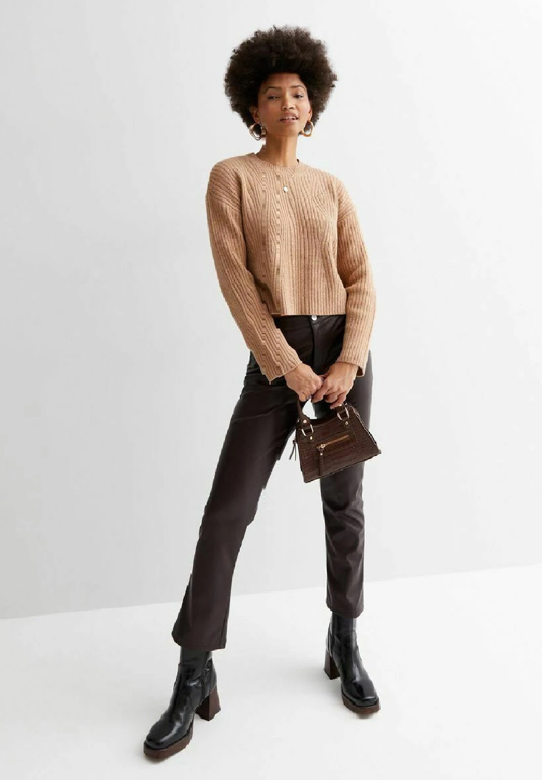 New Look Crew Neck Boxy - Jersey De Punto - Camel 1 New Look Crew Neck Boxy - Jersey De Punto - Camel