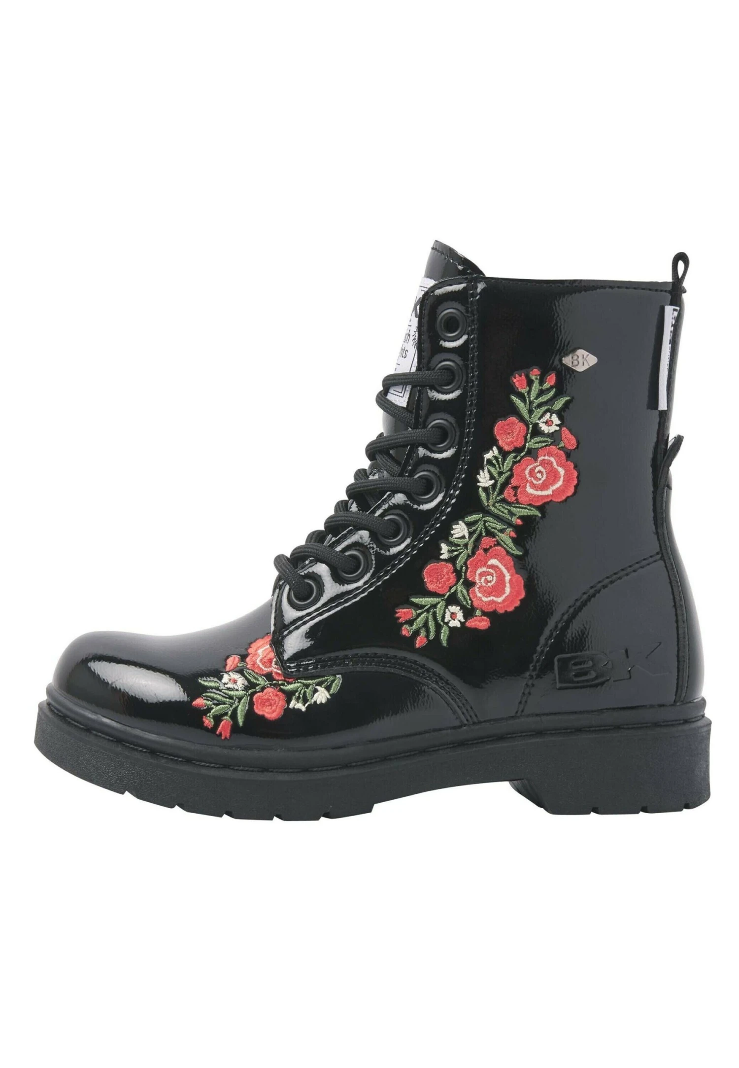 British Knights Botines Con Cordones - Black Flower 1 British Knights Botines Con Cordones - Black Flower