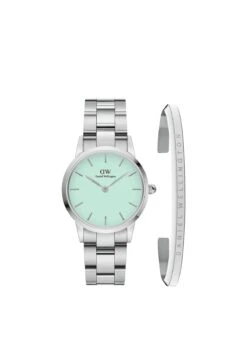 Daniel Wellington Iconic Link Mint 28 + Bracelet Small - Reloj - Silver-Coloured