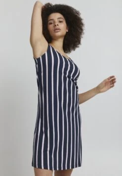 ICHI Vestido Informal - Total Eclipse Stripe