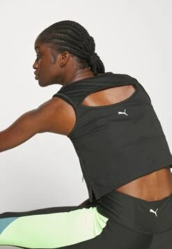 Puma Fit Skimmer Tank - Top - Black/White -Moda Ropa Tienda f1a5485cc9974de2be5743c5cef077a9