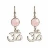 Gemshine Yoga Meditation Ohm - Pendientes - Silver Coloured